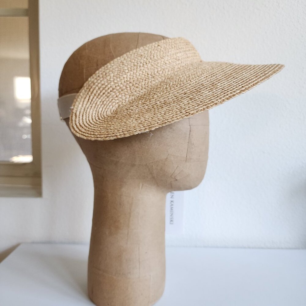 NWT - Helen Kaminski Maris Raffia Visor Hat - Natural👒 #11957 - Picture 12 of 13